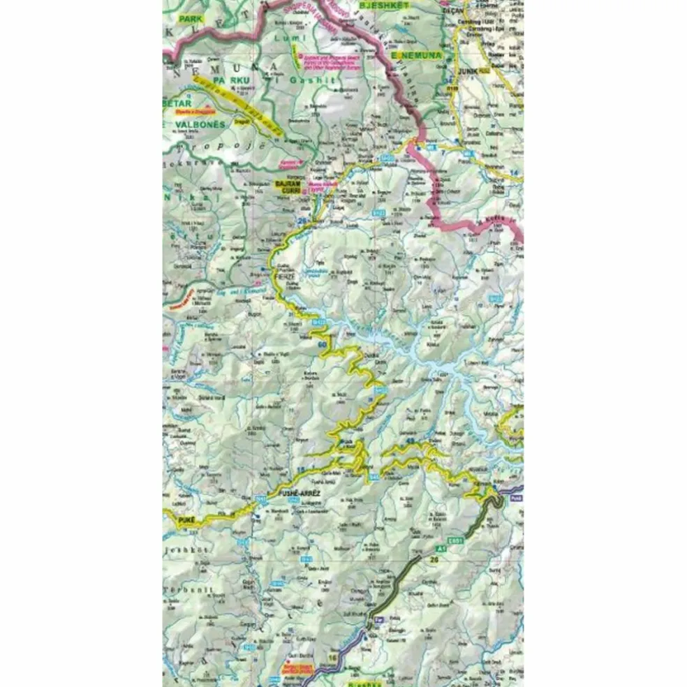 MOTOURMAPS ALBANIEN AUTO- UND MOTORRADKARTE 1:280.000 - Straßenkarte