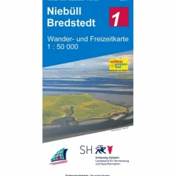 NIEBÜLL - BREDSTEDT  WANDER- UND FREIZEITKARTE 1:50 000 - Wanderkarte