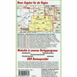 NIEDERER FLÄMING, LUCKENWALDE, JÜTERBORG - Wanderkarte