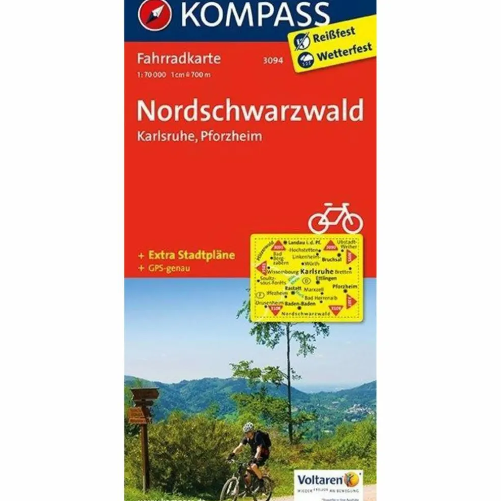 NÖRDLICHER SCHWARZWALD - KARLSRUHE - PFORZHEIM - Fahrradkarte