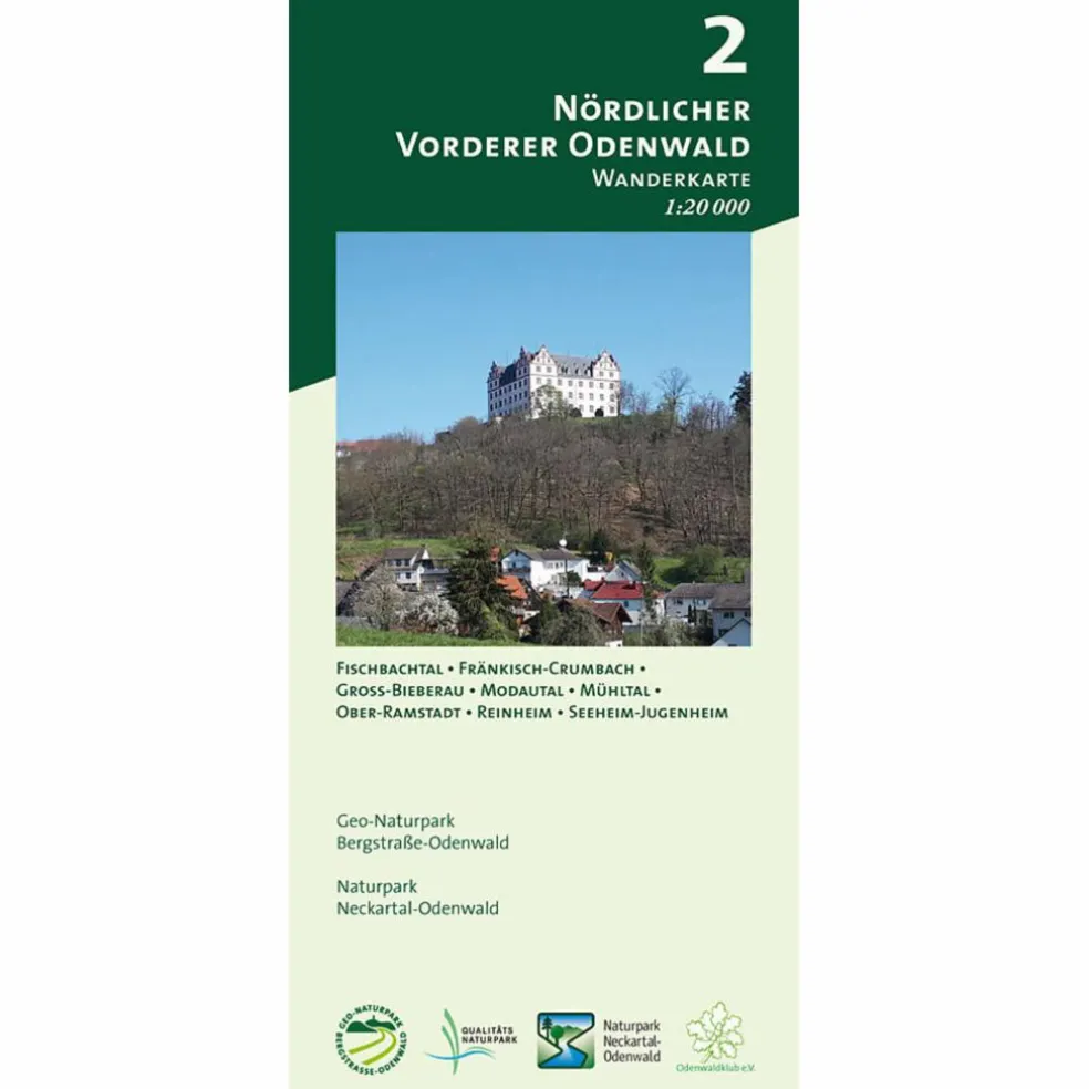 NÖRDLICHER VORDERER ODENWALD 1 : 20 000 BLATT 2 - Wanderkarte