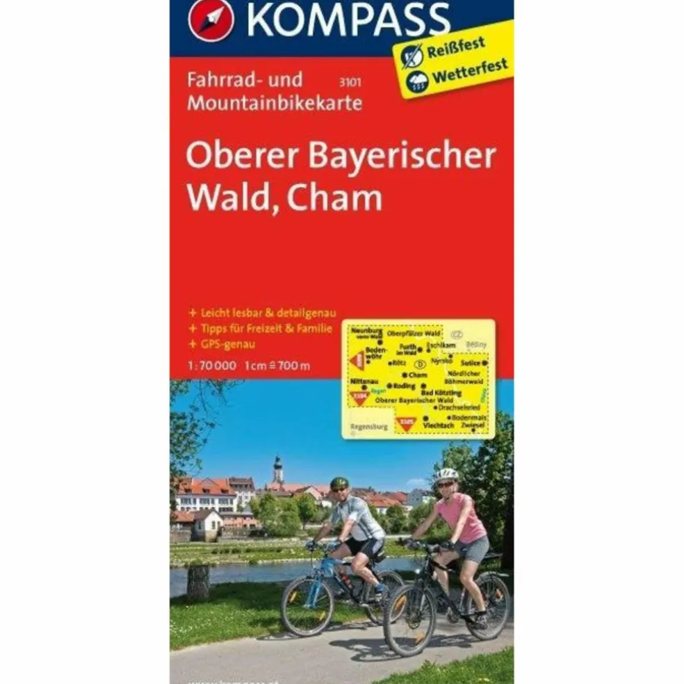 OBERER BAYERISCHER WALD - CHAM 1 : 70 00 - Fahrradkarte
