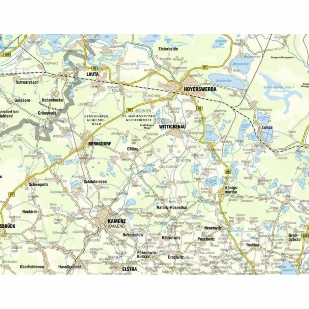 OBERLAUSITZER HEIDE- U. TEICHLAND. BL 22 - Wanderkarte