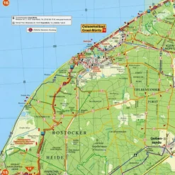 OSTSEEKÜSTEN-RADWEG VON TRAVEMÜNDE NACH AHLBECK 1:50 000 - Fahrradkarte