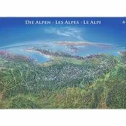 PANORAMAKARTE ALPEN - Poster