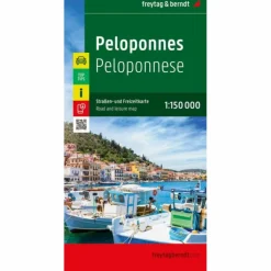 PELOPONNES, STRAßEN- UND FREIZEITKARTE 1:150.000 - Straßenkarte