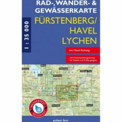 RAD-, WANDER- UND GEWÄSSERKARTE FÜRSTENBERG/HAVEL, LYCHEN - Fahrradkarte