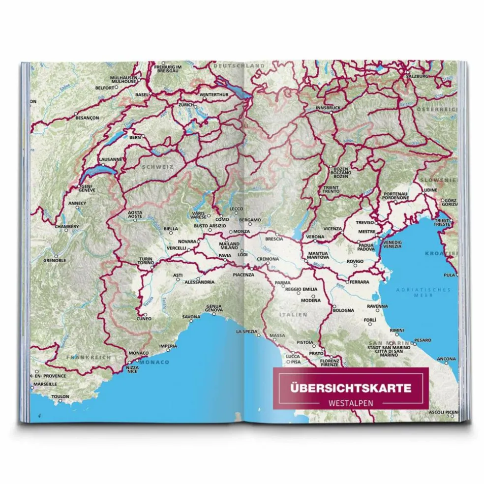 RADFERNWEGE QUER DURCH DIE ALPEN - Radwanderführer