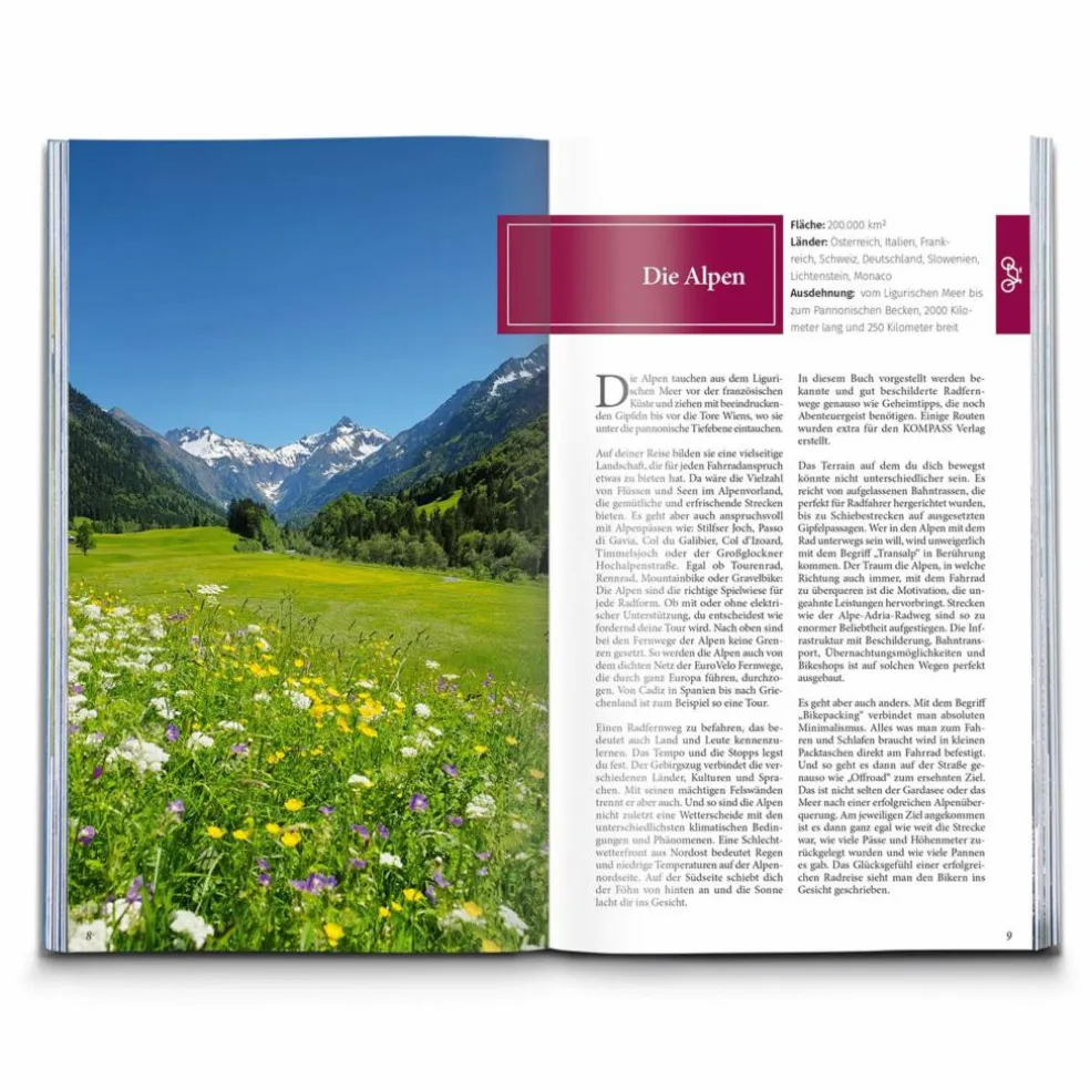RADFERNWEGE QUER DURCH DIE ALPEN - Radwanderführer