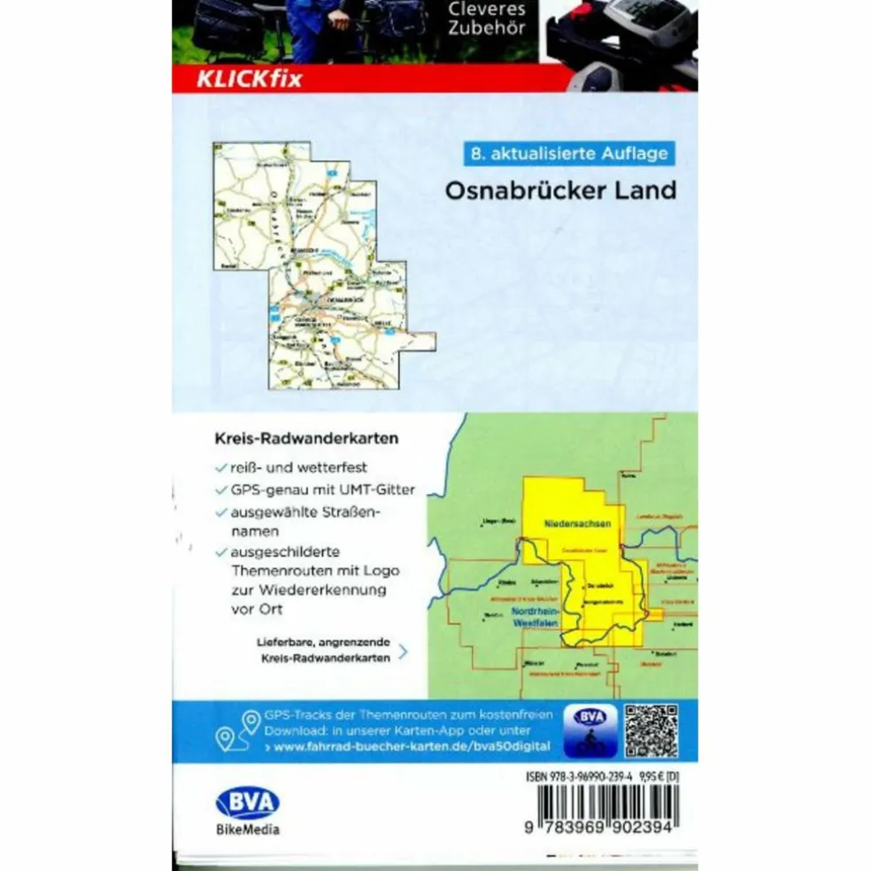 RADWANDERKARTE BVA RADWANDERN IM OSNABRÜCKER LAND 1:60.000 - Fahrradkarte