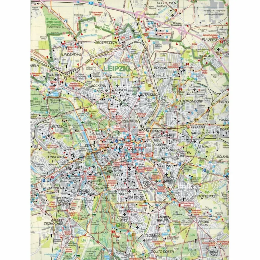 RADWANDERKARTE LEIPZIG UND UMGEBUNG - Fahrradkarte