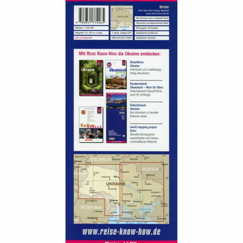 REISE KNOW-HOW LANDKARTE UKRAINE (1:1.000.000) - Reiseführer