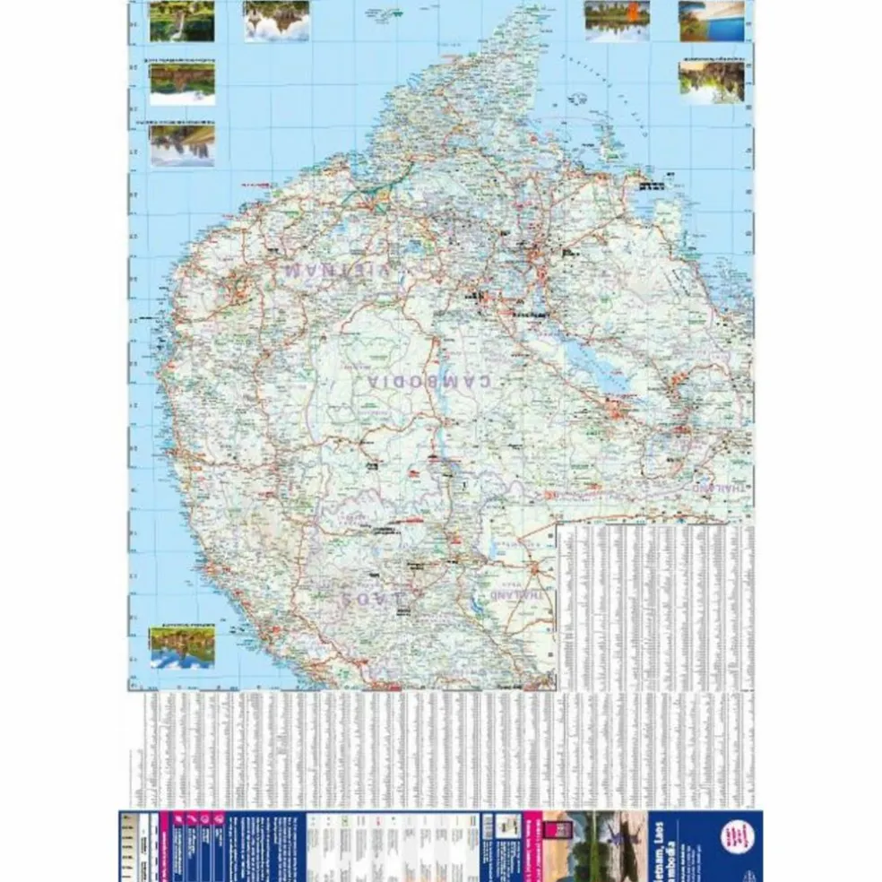 REISE KNOW-HOW LANDKARTE VIETNAM, LAOS, KAMBODSCHA - Straßenkarte