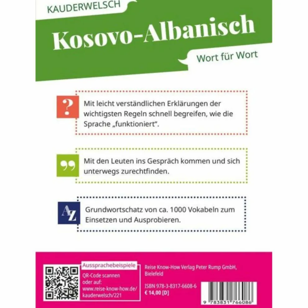 REISE KNOW-HOW SPRACHFÜHRER KOSOVO-ALBANISCH - WORT FÜR WORT - Sprachführer