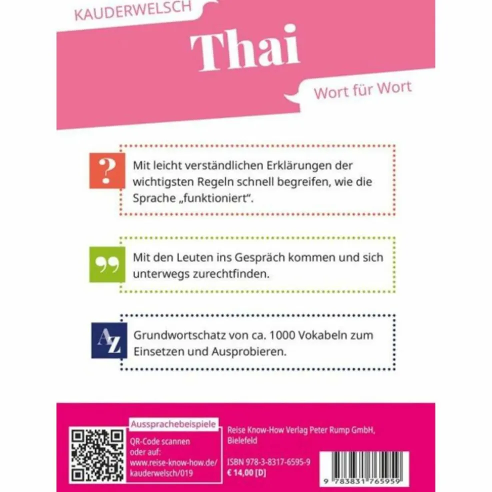 REISE KNOW-HOW THAI - WORT FÜR WORT - Sprachführer