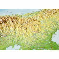 RELIEF SKANDINAVIEN OHNE RAHMEN - Karte
