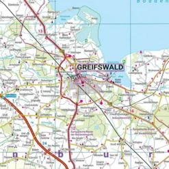 RÜGEN - MECKLENBURG-VORPOMMERN, STRAßEN- UND FREIZEITKARTE - Straßenkarte