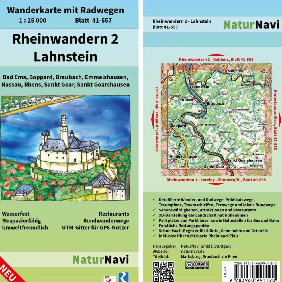 RHEINWANDERN 2 - LAHNSTEIN 1:25 000 - Wanderkarte