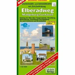 RK UND WK ELBERADWEG, MAGDEBURG-CUXHAVEN - Wanderkarte