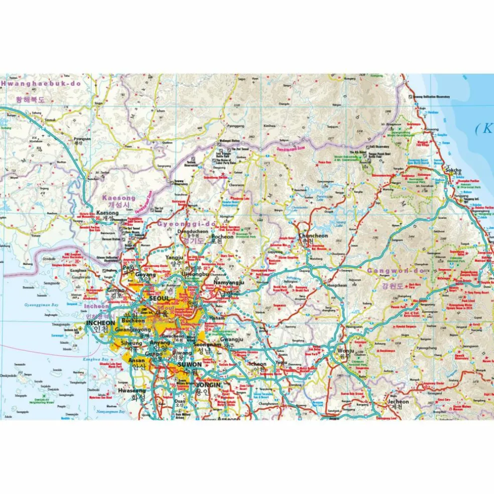 RKH WMP KOREA, NORD UND SÜD - Straßenkarte