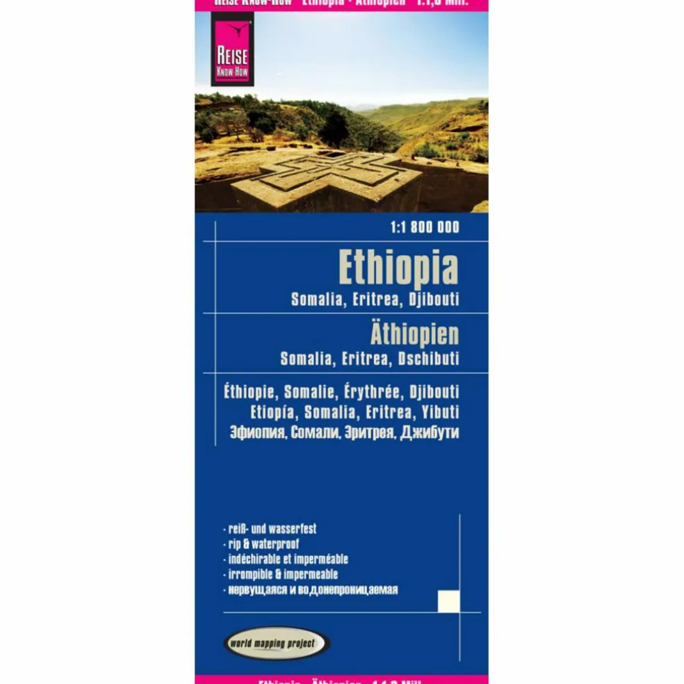 RKH WMP ÄTHIOPIEN, SOMALIA 1:1.800.000 - Straßenkarte