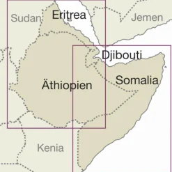 RKH WMP ÄTHIOPIEN, SOMALIA 1:1.800.000 - Straßenkarte