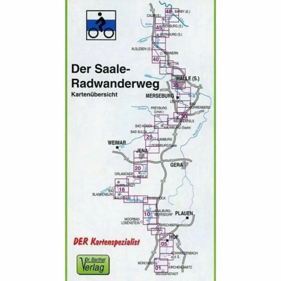 SAALE-RADWANDERWEG 1 : 50 000 - Fahrradkarte