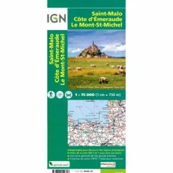 SAINT MALO CÔTE D'EMERAUDE MONT ST. MICHEL 1:75 000