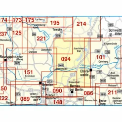 SCHORFHEIDE, BIESENTHAL, JOACHIMSTHAL - Fahrradkarte