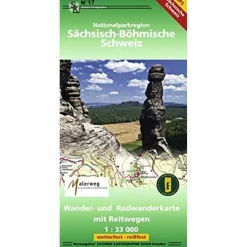 SÄCHSISCH- BÖMISCHE SCHWEIZ - Wanderkarte