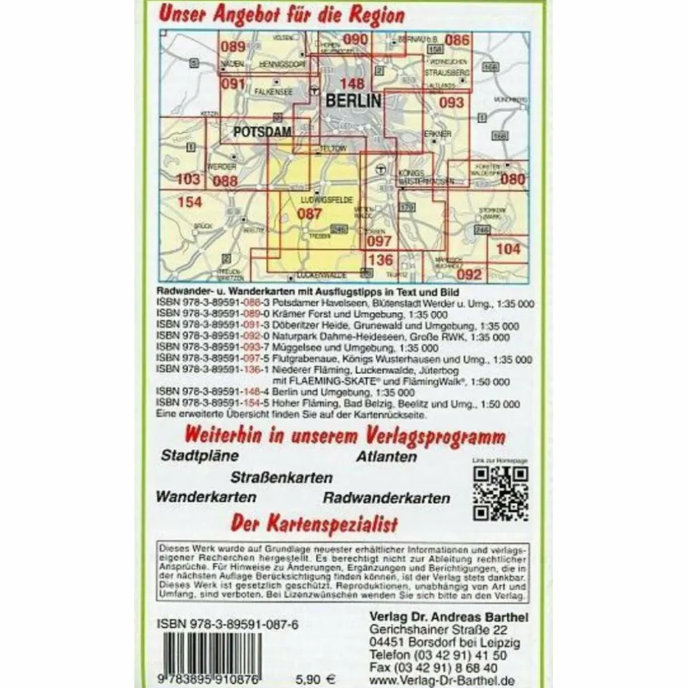 SÜDLICHES BERLIN - TELTOW, LUDWIGSFELDE - Wanderkarte