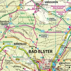 SÜDLICHES VOGTLAND - BÄDERREGION BAD ELSTER - BAD BRAMBACH - Wanderkarte