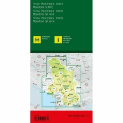 SERBIEN - MONTENEGRO - KOSOVO - NORDMAZEDONIEN, STRAßENKARTE - Straßenkarte