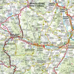 SERBIEN - MONTENEGRO - KOSOVO - NORDMAZEDONIEN, STRAßENKARTE - Straßenkarte