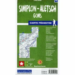 SIMPLON - ALETSCH GOMS 42 WANDERKARTE 1:40 000