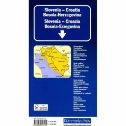 SLOWENIEN - KROATIEN - BOSNIEN-HERZEGOWINA STRASSENKARTE