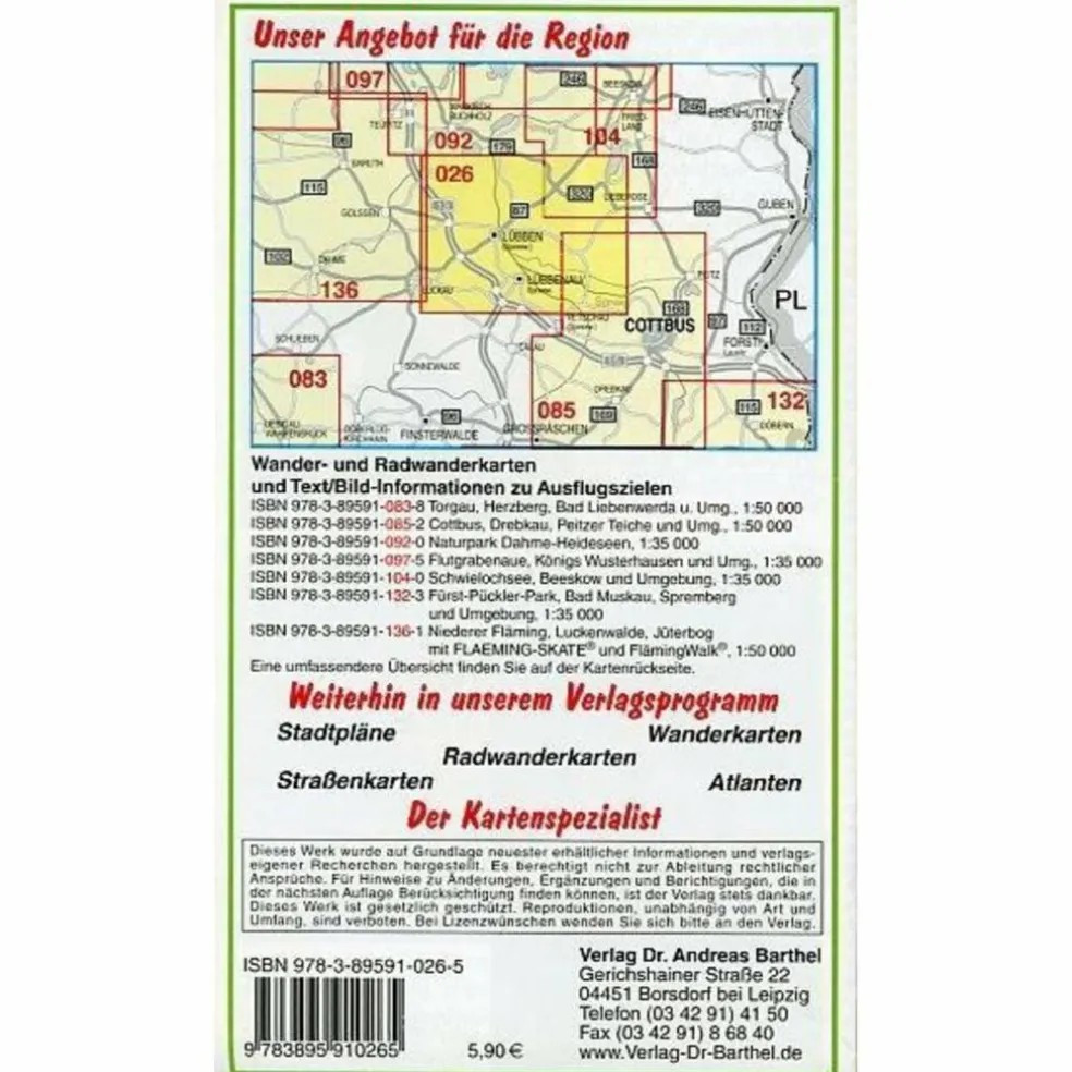 SPREEWALD MIT MÄRKISCHER HEIDELANDSCHAFT - Wanderkarte