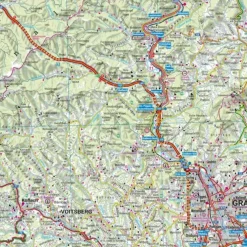STEIERMARK, STRAßEN- UND FREIZEITKARTE 1:200.000 - Straßenkarte