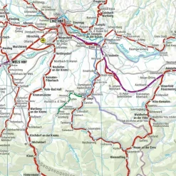 ÖSTERREICH, RAIL TRAVEL MAP 1:500.000, FREYTAG & BERNDT - Karte