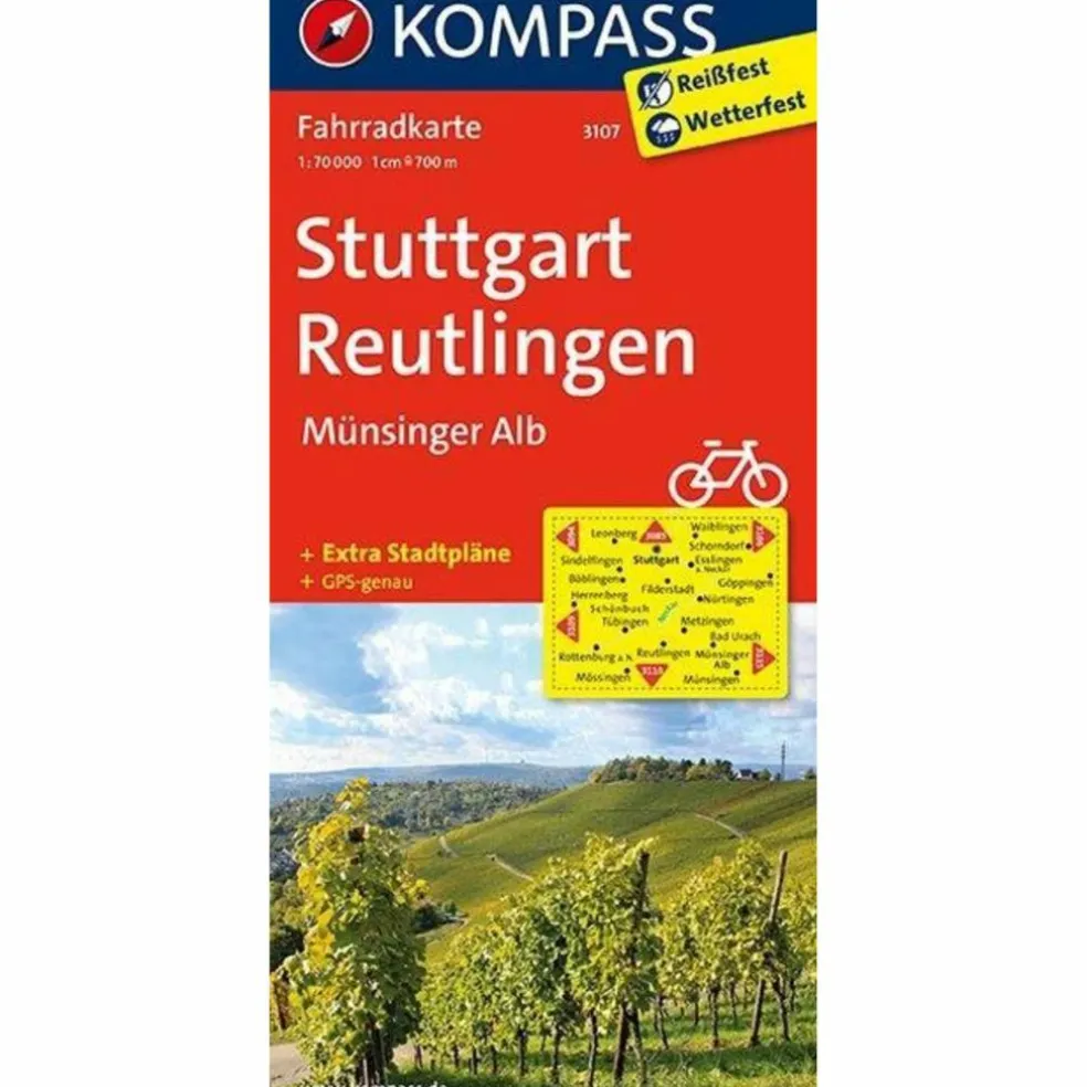 STUTTGART - REUTLINGEN - MÜNSINGER ALB 1 - Fahrradkarte