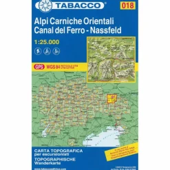TABACCO #18 ALPI CARNICHE 1:25000 - Wanderkarte