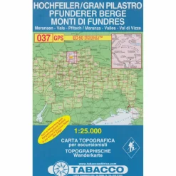 TABACCO 037 HOCHFEILER PFUNDERER BERGE - Wanderkarte