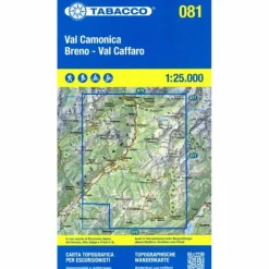 TABACCO WANDERN 1 : 25 000  VAL CAMONICA BRENO - VAL CAFFARO - Wanderkarte