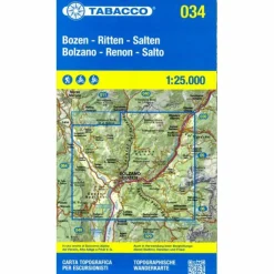 TABACCO WANDERN BOZEN-RITTEN-SALTEN-BOLZANO-RENON-SALTO - Wanderkarte