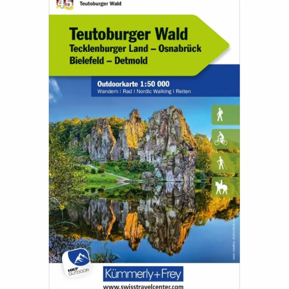 TEUTOBURGER WALD NR. 45 OUTDOORKARTE DEUTSCHLAND 1:50 000 - Karte