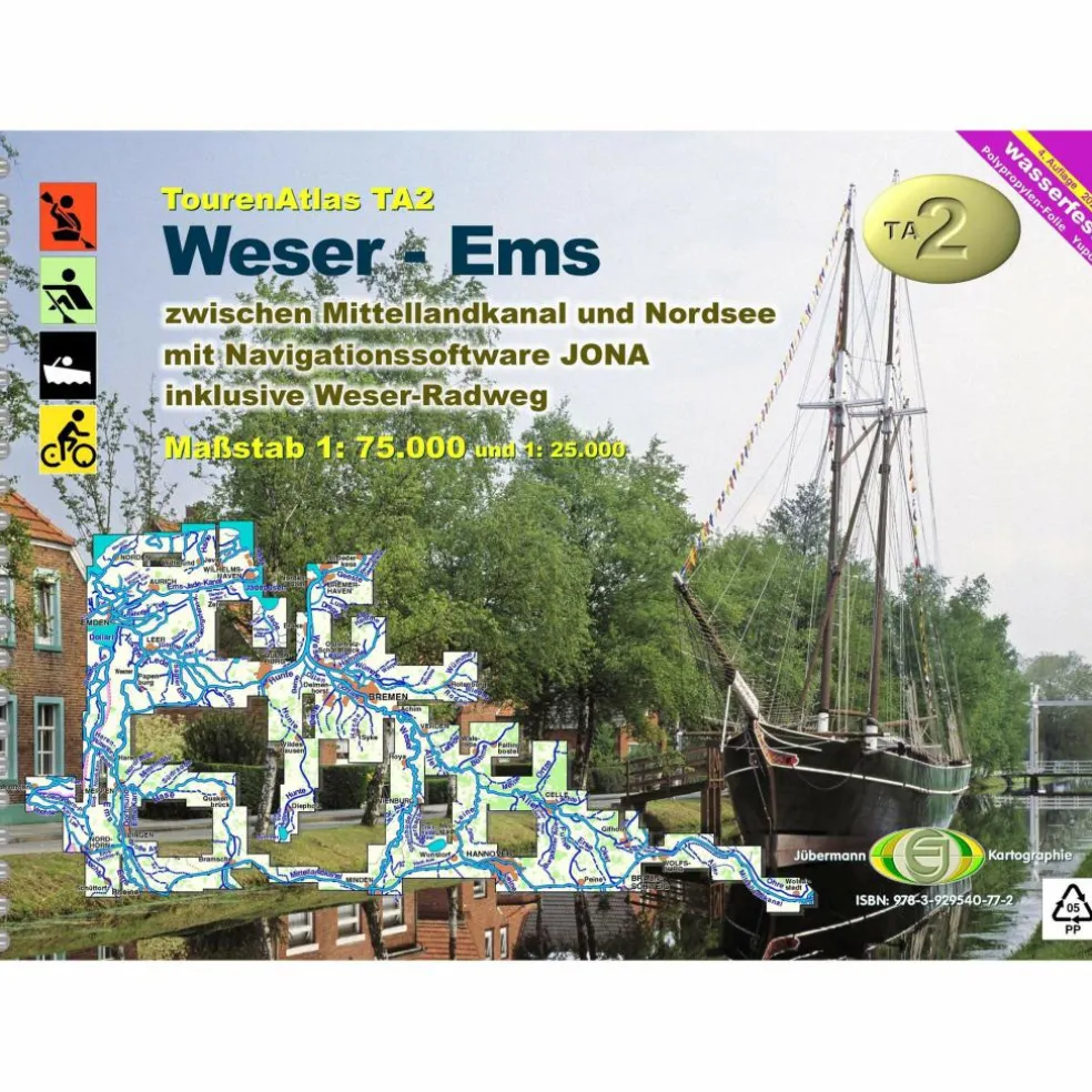 TOURENATLAS TA2 WESER-EMS - Wasserkarte