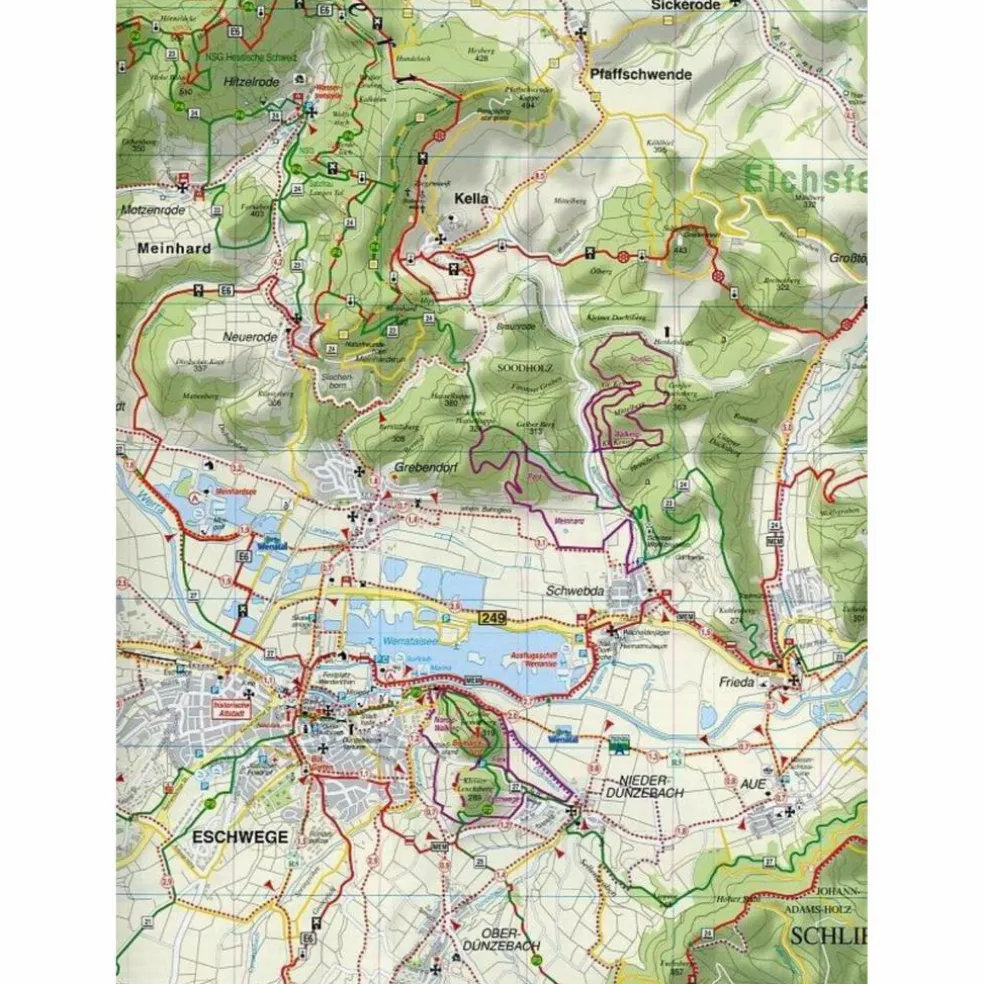 UNTERES WERRATAL. ESCHWEGE, WANFRIED - Wanderkarte