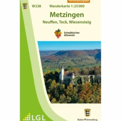 W238 METZINGEN - NEUFFEN, TECK, WIESENSTEIG - Wanderkarte