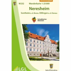 W232 NERESHEIM - SONTHEIM A.D.BRENZ, DILLINGEN A.D.DONAU - Wanderkarte