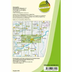 W245 ULM - BLAUBEUREN, SCHELKLINGEN - Wanderkarte